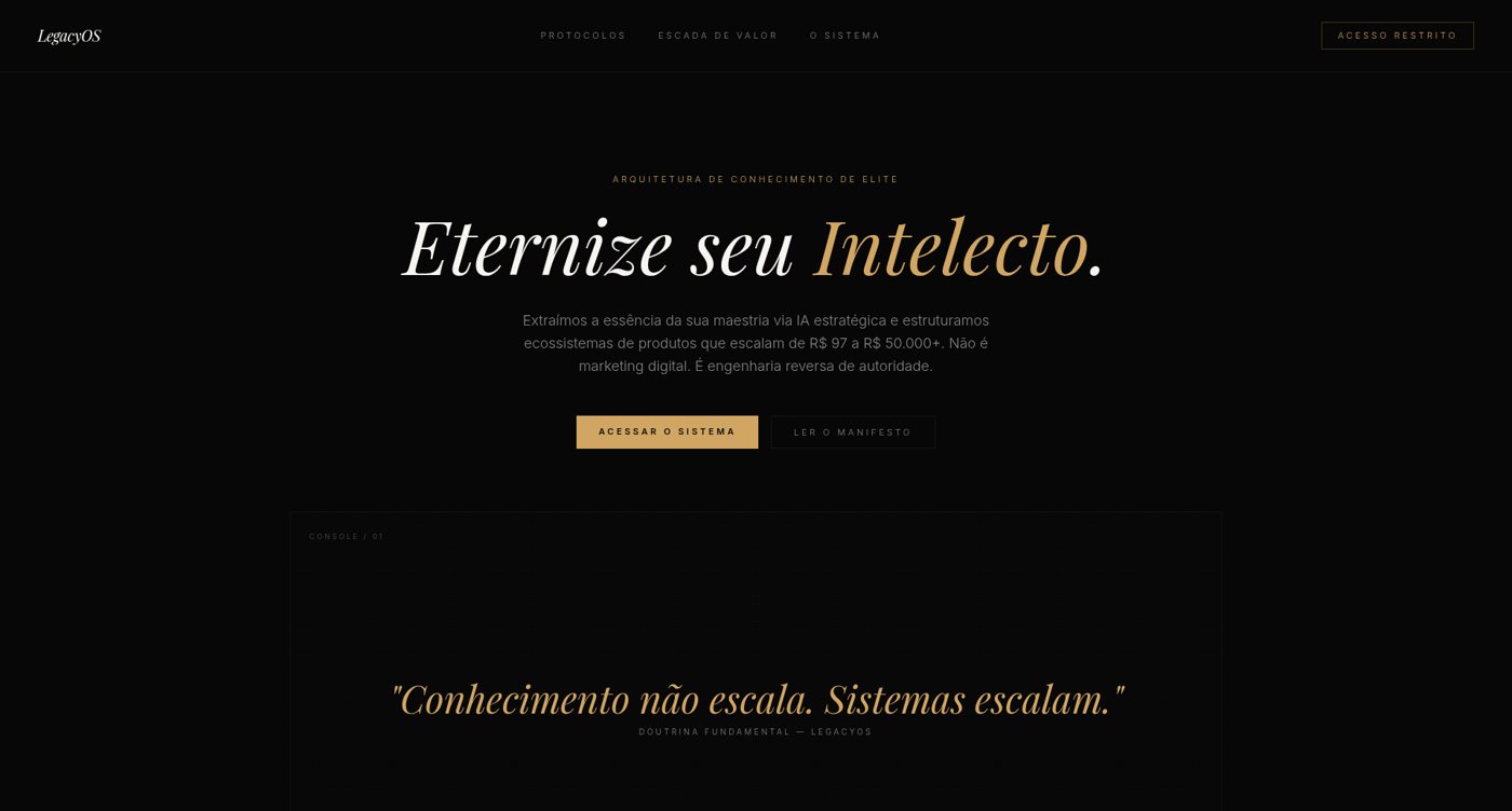 Captura de tela do projeto LegacyOS