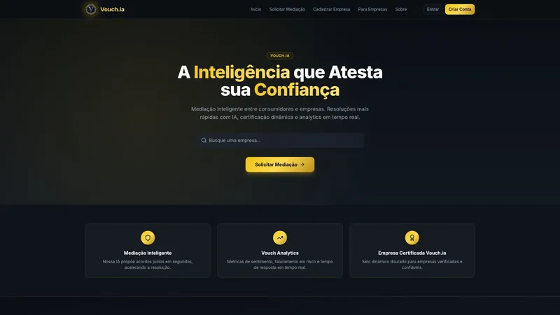 Captura de tela do projeto Vouch.ia